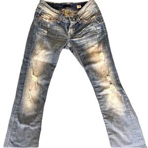 Buckle Jeans,READ DESCRIPTION! altered waist above the pockets and length hemmed